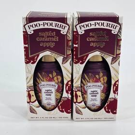 Poo-pourri 848858026793 Lot 2 Toilet Spray Salted Caramel Apple 2oz Limited Air Freshener New