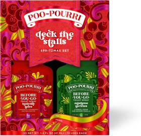 St11217 Poo-pourri Deck The Stalls Gift Set Hollyday Spice 1.4 Fl Oz And Mistletoe