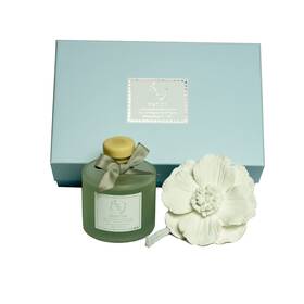 Df-flower-1419 Pretty Valley Home Ceramic Diffuser Flower 120ml Gift Box Marine Scent