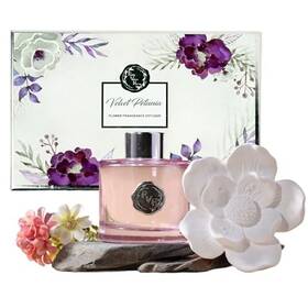 Df-vp-1412 Prettyvalleyusa.com Ceramic Flower Fragrance Diffuser 100ml Velvet Petunia