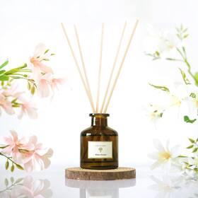 Rd-whi-50 Pristine White Freesia Reed Diffuser For Home And Bathroom Refreshing Oil Sticks With
