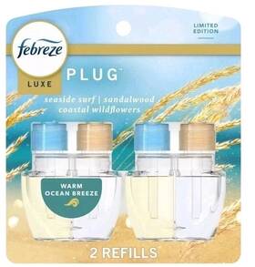 Procter & Gamble 030772155721 Febreze Luxe Warm Ocean Breeze Scented Oil Refill Air Freshener Limited Edition
