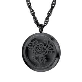 Psp2962h Prosteel Diffuser Aromatherapy Necklace Perfume Locket Pendant Charm Delicate Rose Flo
