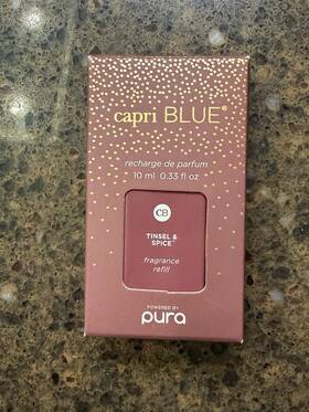 Pura 617018012613 Capri Blue Cb Diffuser Refill In Tinsel And Spice Fragrance 10ml