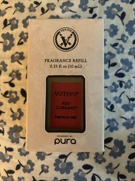 Pura 735130910553 New Smart Scent Votivo Fragrance Refill Red Currant 10ml 0.33 Fl Oz
