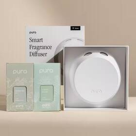 Pura 744759178954 Smart Home Fragrance Diffuser Starter Set With Linens And Surf White Tea Num