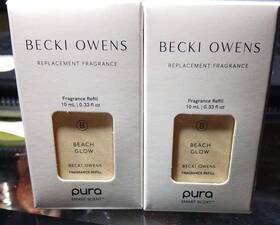 Pura 810076670607 2 Pack Becki Owens Beach Glow 10ml/0.33fl Oz Fragrance Oil Refill