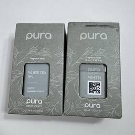Pura 810076670942 2 White Tea No 1 Home Plug In Diffuser Smart Fragrance Refill 0.33 Oz 10 Ml