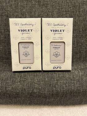 Pura 841841115559 Diffuser Refill Nib Lot Of 2 Violet Yarrow By U.s. Apothecary