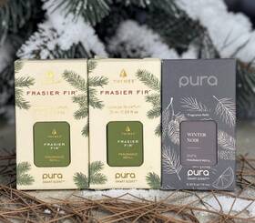 Pura 850014213220 Smart Fragrance Refill 2 Thymes Frasier Fir 1 Winter Noir 0.33 Fl Oz