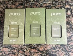 Pura 850014213756 Smart Scent Lot Of 3 Fragrance Refill Green Tea Citrus