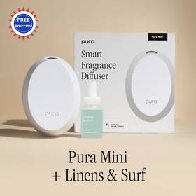 900-03061 Pura Mini Smart Fragrance Diffuser For Small Spaces Adjustable Led Home Device