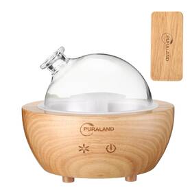 Puraland 370801700653 2025 Upgraded Remote Handmade Glass And Real Wood Essential Oil Diffuser Aroma