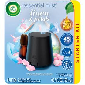 Pursuequality Shop 618961725179 Air Wick Essential Mist Diffuser Kit - Linen 0.67 Fl Oz/2ct