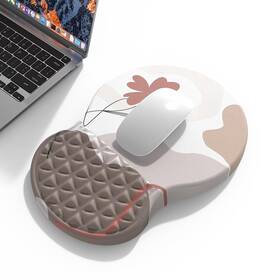 Ms240414017 Pyedca Floral Mouse Pad Wrist Support Ergonomic With Rest Memory F