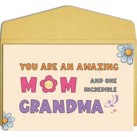 Qlj-378-pn Qiliji Mothers Day Card For Grandmas From Kid B