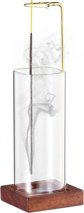 Qng 705353746789 Incense Holder Insence- Stick Anti-ash Flying With Removable Glass