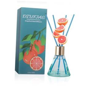 Grapefruit-100ml-us Quanshenghome Reed Diffuser With 8 Blue Fiber Sticks 100ml Scent Australian Grapefruit