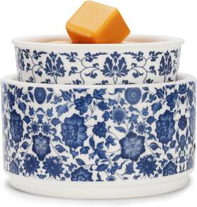 Ymx-062 Quanxing Blue And White Porcelain Pattern Wax Melt Warmer Ceramic 3-in-1 Electric Candle Wa