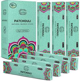 Raajsee 445002573566 Patchouli Incense Sticks 180 Gm 100% Pure Organic Natural Hand Rolled