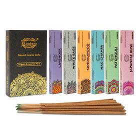 Raajsee 939392894512 Natural Incense Stick 6 Pack Mixed Scents 15 Gm Each Organic No Toxic Chemicals