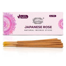 Rj-01 Raajsee Japanese Rose Incense Sticks 100 Gm Pack-100% Pure Organic Natural Hand Rolle