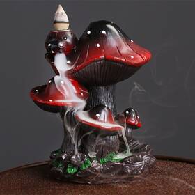 Re-999 Re Reliure Mushroom Backflow Incense Holder Ceramic Cone With 60 Backfl