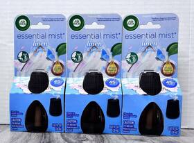 Reckitt 062338027609 3 Air Wick Essential Mist Scented Oil Diffuser Refill Linen And Petals 0.67 Fl Oz