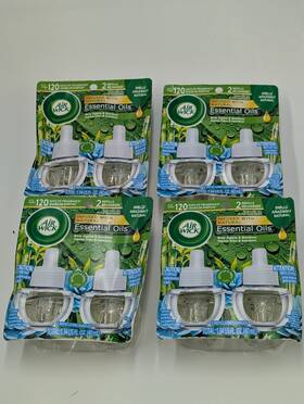 Reckitt Benckiser 062338020624 New Air Wick Essential Oils Refill Natural Smell Pack Of 8 .67 Fl Oz Ea