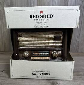 2343133 Red Shed Brown Ceramic Radio Wax Warmer See All Photos