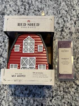 2343148 Red Shed Metal Barn Wax Warmer