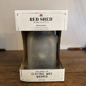 Red Shed 749394237509 Seminopaque Jar Wax Warmer Gift Set New In Box Apple Crisp
