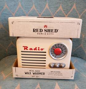 Red Shed 749394357740 Retro Metal Radio Scent Wax Warmer Plus Mulled Cider Melts Tsc