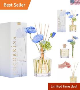 Reed Diffuser 716035376026 Versatile Cashmere Vanilla - 8 Sticks For Bedroom Office Or Bath