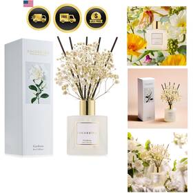 Reed Diffuser 764923400988 Gardenia Floral Scent 6.7 Fl Oz Home Decor Room Freshener