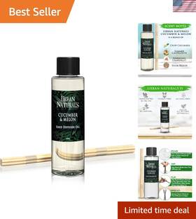 Reed Diffuser Oil Refill 810094111915 Refreshing Cucumber Melon - 4 Oz Includes Free Sticks