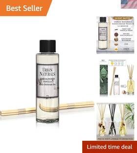 Reed Diffuser Refill Set 688039989543 Long-lasting Sandalwood And Vanilla - 4 Oz Fragrance