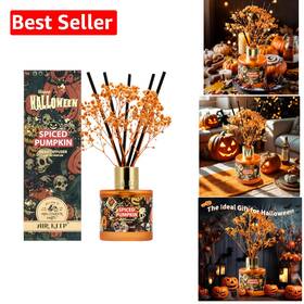 Reed Diffuser Set 753514098307 Spiced Pumpkin - 3.38 Fl Oz With 8 Sticks For Home Ambiance