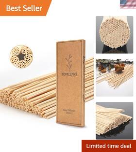 Reed Diffuser Sticks 727277888635 Essential Oil Replacement - 120pcs 10-inch Natural Rattan Diffusers