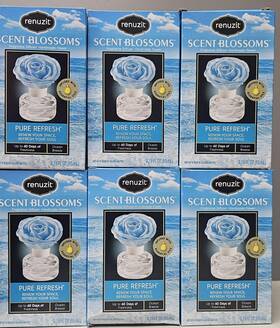 Renuzit 023400066940 6 Scent Blossoms Pure Refresh Fragrance Diffuser 2.19 Fl Oz Each Box