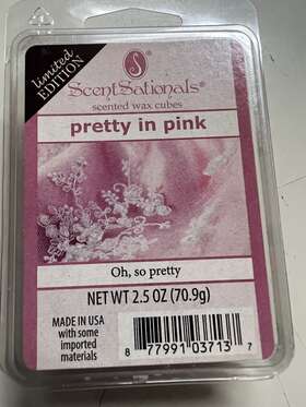 Rimports 877991037137 Scent Sationals Pretty In Pink Scented Wax Cubes Nos Usa 2.5oz