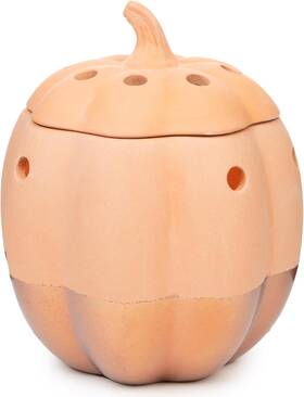 Rimports Llc 705353402975 Copper Pumpkin Wax Melt Warmer For Scented Fall-themed Ceramic Electric Ca