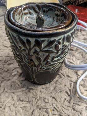Sg-293 Rimports Usa Llc Ceramic Electric Oil/wax Warmer Tree Pattern Brown Green Plug-in