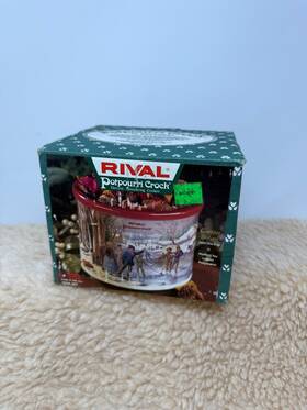 3206-wt Rival 3206-cp Potpourri Crock Currier And Ives Limited Edition Design Model With Box