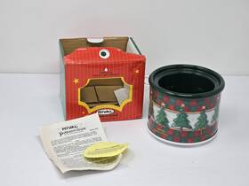Tgev00 Rival Potpourri Crock 3206 Christmas Trees Vintage Working