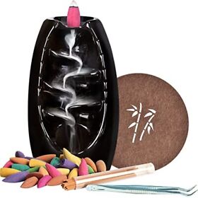 Ronlap Backflow Incense Burner Ceramic Waterfall Smoke Holder