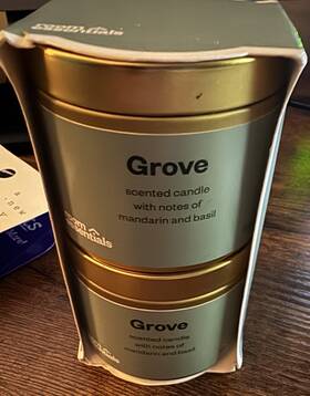 Room Essentials 647658061955 Grove Scented Candles With Notes Of Mandarin And Basil 2 Pack