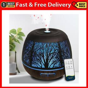 Roonbo 445056268265 Diffusers For Essential Oils Large Room 400ml Oil Diffuser Home Wi