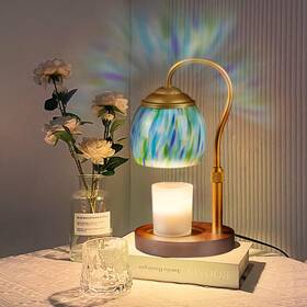 Sdxxd-001 Rsbrillialite Blue Crystal Candle Warmer Lamp - Height/dimming Adjustable With Auto Timer