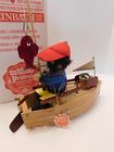 S767 Steinbach Vintage Fisherman Musical Smoker Angler In Boat